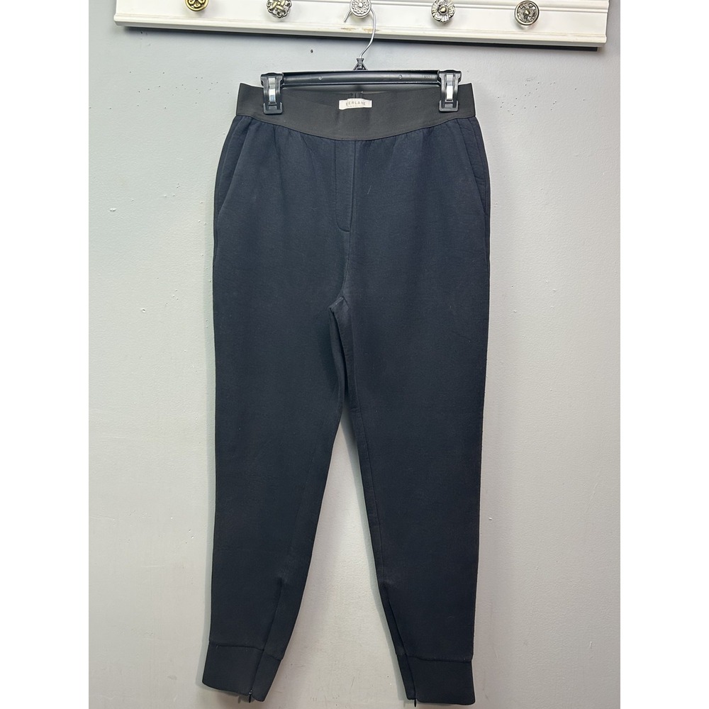Everlane Scuba Pants Womens Medium Black Joggers‎ Zip Cuff Pockets Athleisure